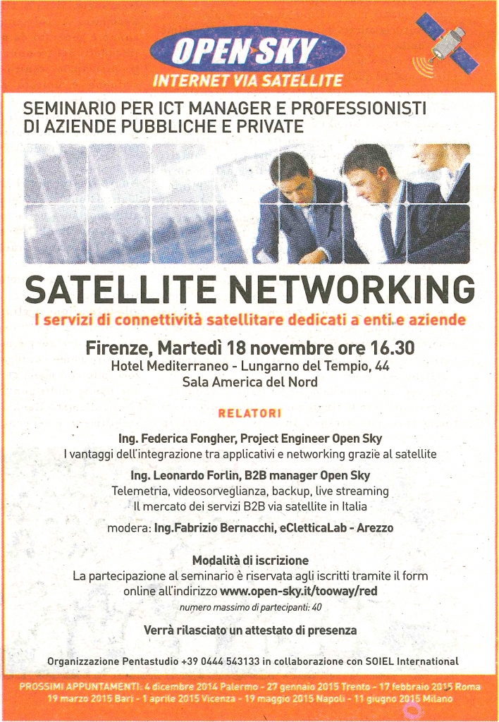 Satellite networking: servizi di connettività satellitare